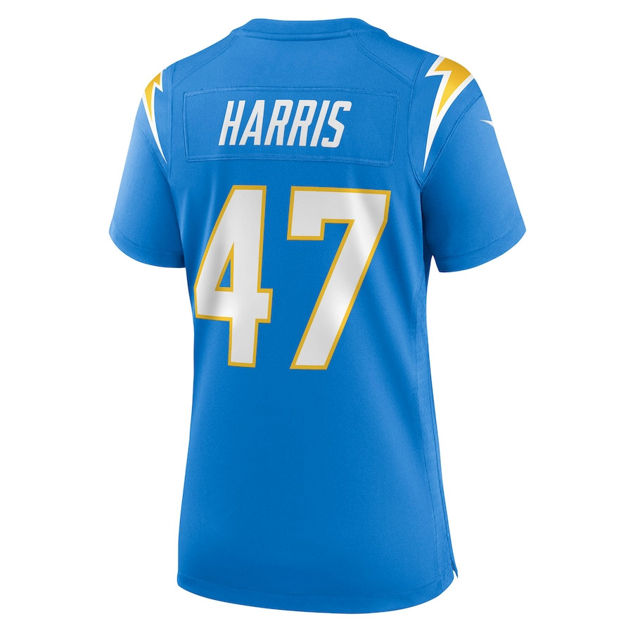 Josh Harris 47 Los Angeles Chargers Women Game Jersey - Powder Blue JS1246 nicesnker - Image 3
