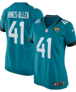 Josh Hines-Allen 41 Jacksonville Jaguars Women's Player Game Jersey - Teal JS6792 nicesnker