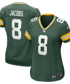 Josh Jacobs 8 Green Bay Packers Team Game Women Jersey - Green JS3922 nicesnker