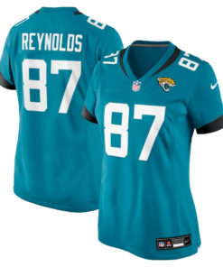 Josh Reynolds 87 Jacksonville Jaguars Women's Team Game Jersey - Teal JS8741 nicesnker