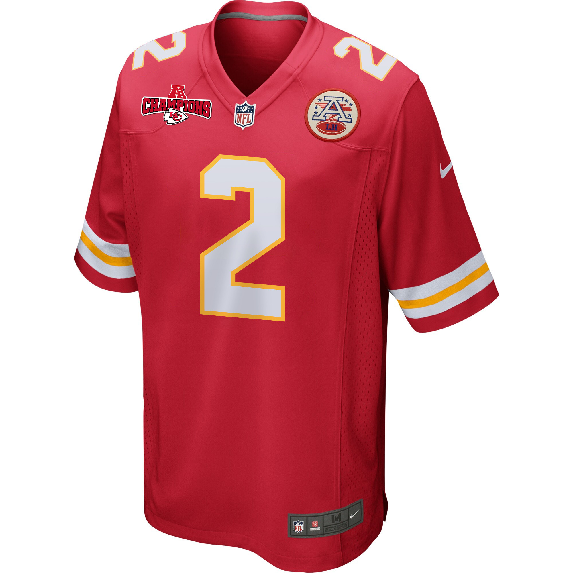 Joshua Williams 2 Kansas City Chiefs AFC Champions Patch Game Men Jersey - Red JS9875 nicesnker - Image 2