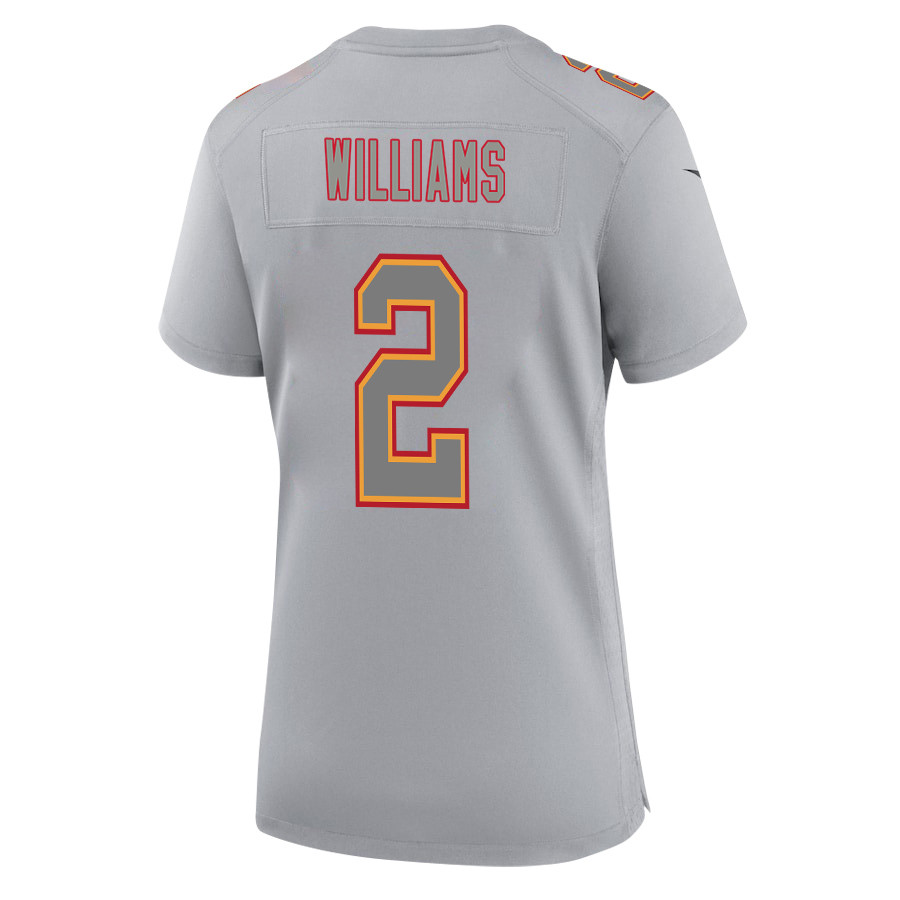 Joshua Williams 2 Kansas City Chiefs Super Bowl LVIII Champions 4X Atmosphere Fashion Game Women Jersey - Gray JS2851 nicesnker - Image 3