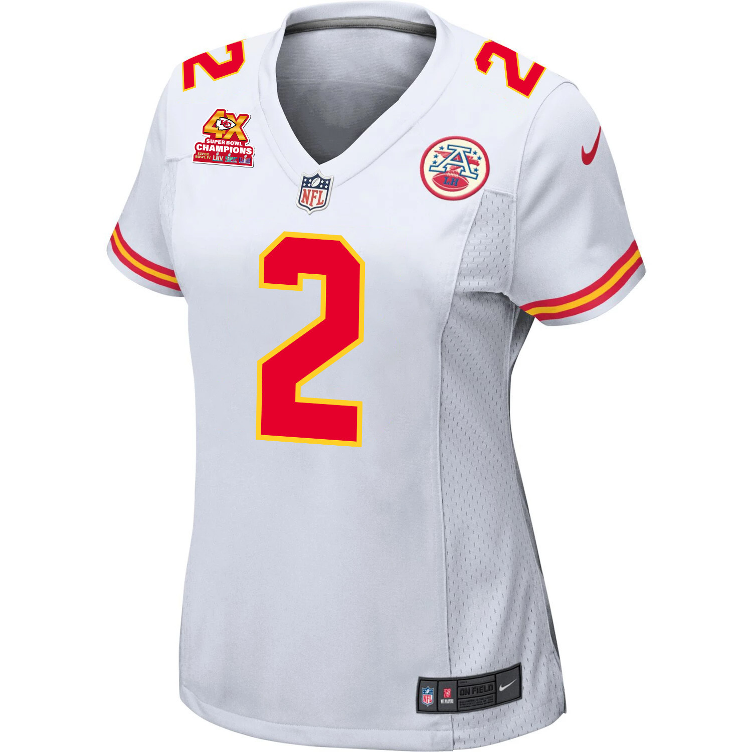 Joshua Williams 2 Kansas City Chiefs Super Bowl LVIII Champions 4X Game Women Jersey - White JS9416 nicesnker - Image 2