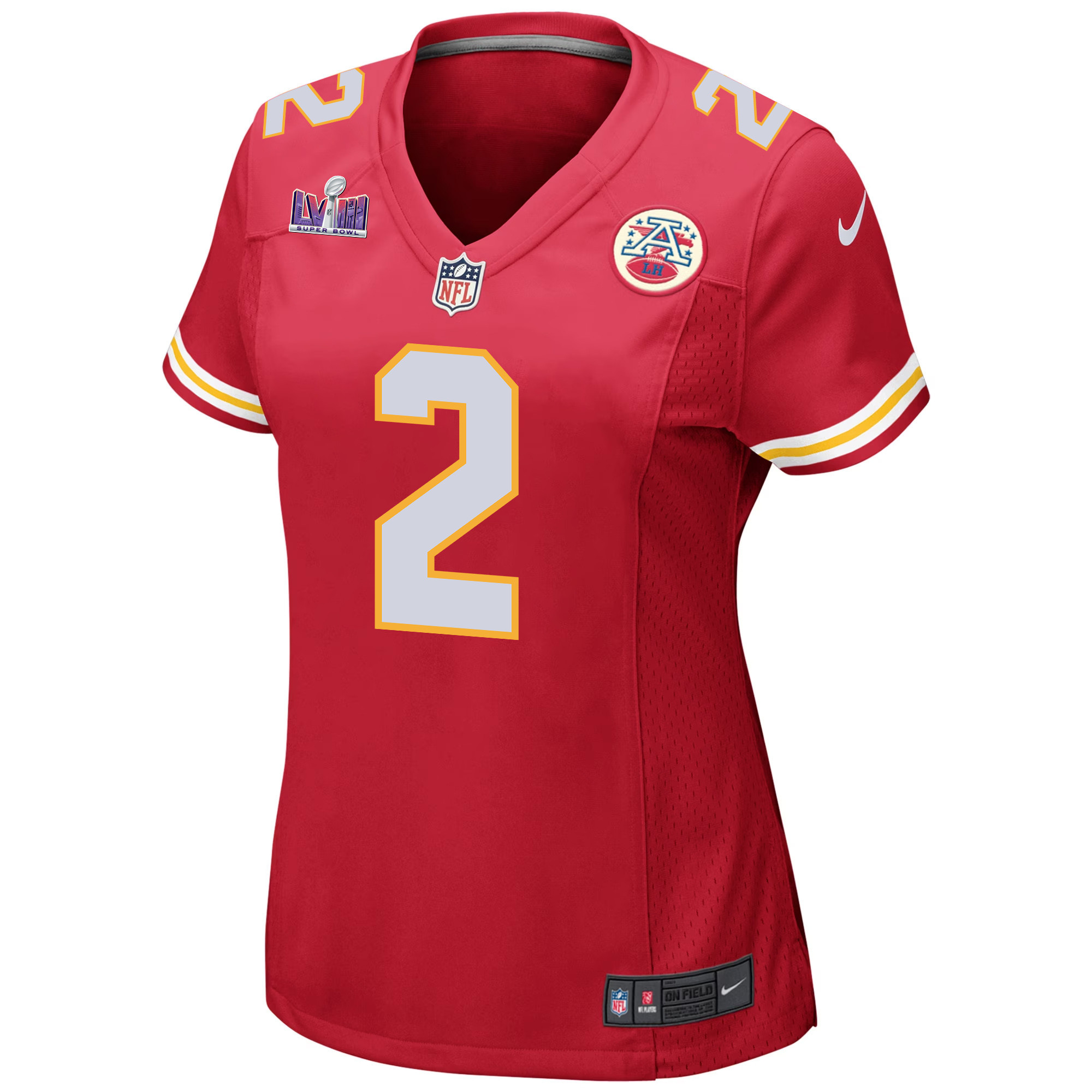 Joshua Williams 2 Kansas City Chiefs Super Bowl LVIII Patch Game Women Jersey - Red JS7048 nicesnker - Image 2