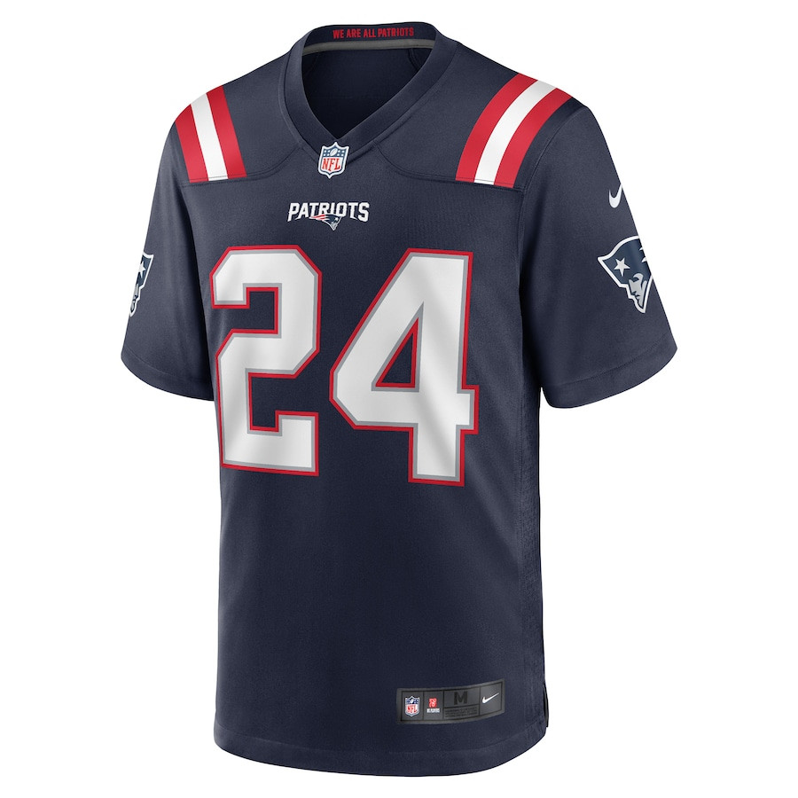 Joshuah Bledsoe 24 New England Patriots Men Game Jersey - Navy JS2154 nicesnker - Image 2
