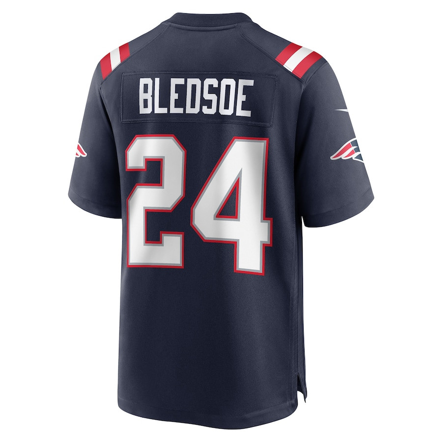 Joshuah Bledsoe 24 New England Patriots Men Game Jersey - Navy JS2154 nicesnker - Image 3