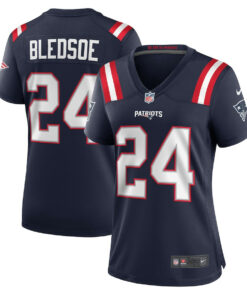 Joshuah Bledsoe 24 New England Patriots Women Game Jersey - Navy JS1925 nicesnker