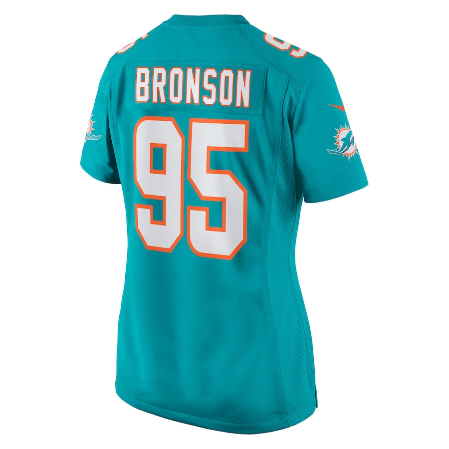 Josiah Bronson 95 Miami Dolphins Women Home Game Jersey - Aqua JS8441 nicesnker - Image 3