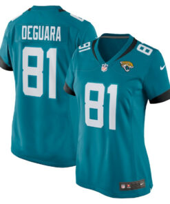Josiah Deguara 81 Jacksonville Jaguars Alternate Game Women Jersey - Teal JS9339 nicesnker
