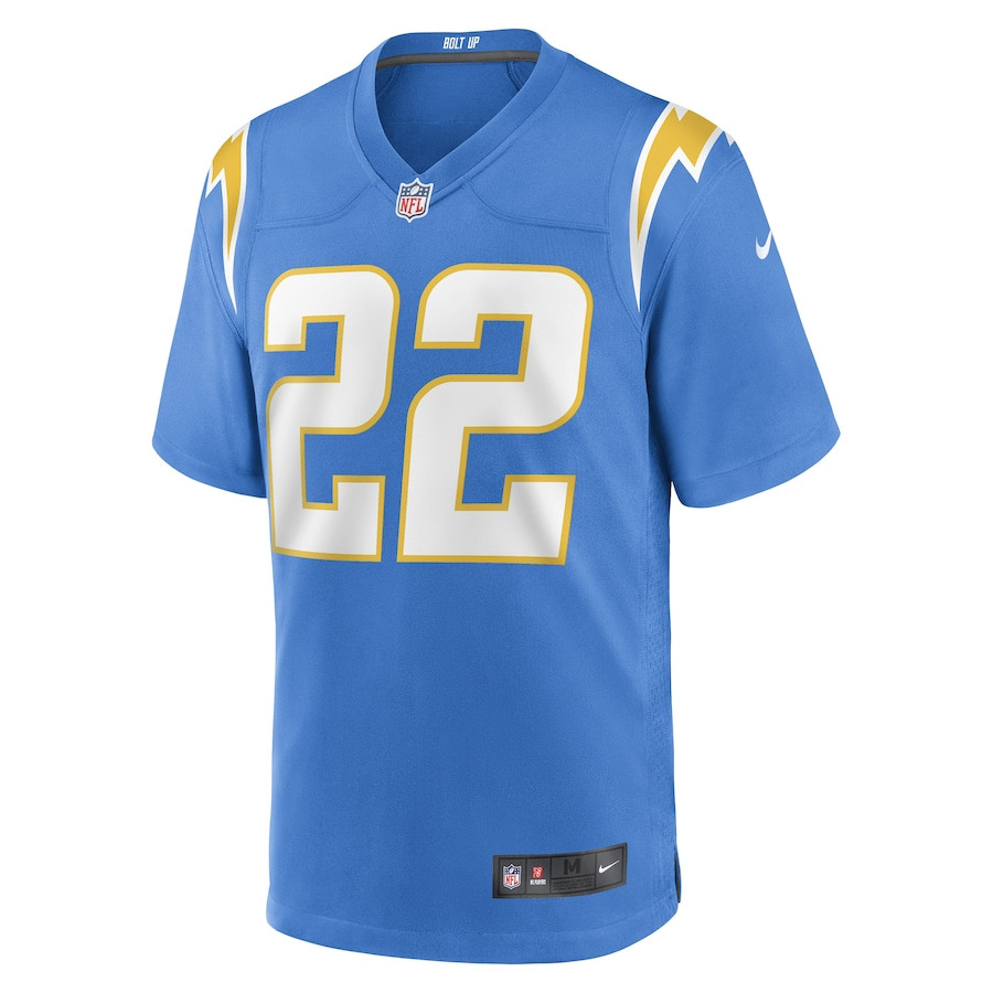 JT Woods 22 Los Angeles Chargers Team Game Men Jersey - Powder Blue JS7062 nicesnker - Image 2