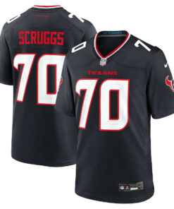Juice Scruggs 70 Houston Texans Team Game Men Jersey - Navy JS9676 nicesnker