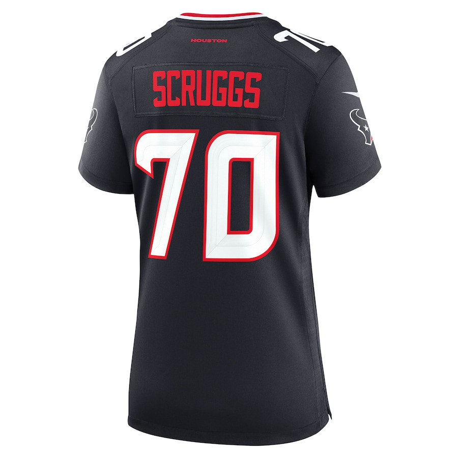 Juice Scruggs 70 Houston Texans Women's Team Game Jersey - Navy JS5433 nicesnker - Image 3