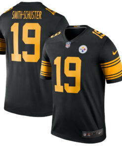 JuJu Smith-Schuster 19 Pittsburgh Steelers Men Color Rush Legend Jersey - Black JS9648 nicesnker