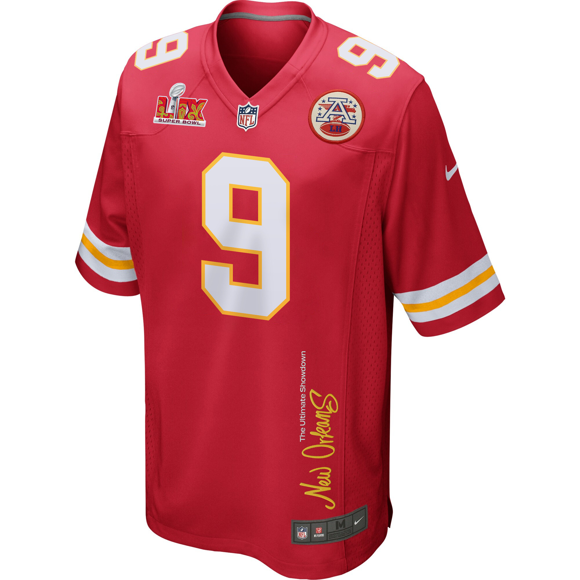 JuJu Smith-Schuster 9 Kansas City Chiefs Super Bowl LIX 'New Orleans - The Ultimate Showdown' EMBROIDERED Game Men Jersey - Red JS7550 nicesnker - Image 3