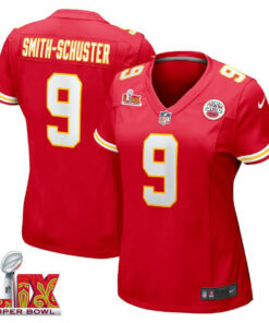 JuJu Smith-Schuster #9 Kansas City Chiefs Super Bowl LIX Women's Jersey - Red JS2554 nicesnker