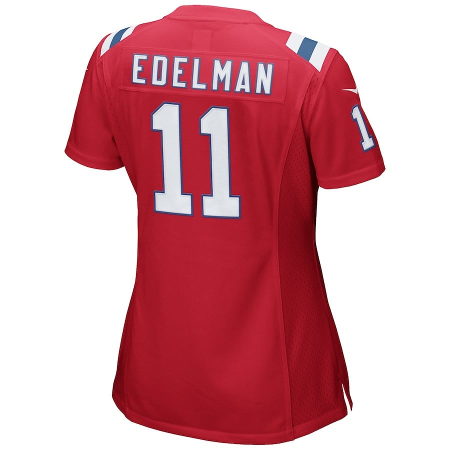 Julian Edelman 11 New England Patriots Womens Alternate Game Jersey - Red JS6207 nicesnker - Image 3