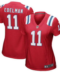 Julian Edelman 11 New England Patriots Womens Alternate Game Jersey - Red JS6207 nicesnker