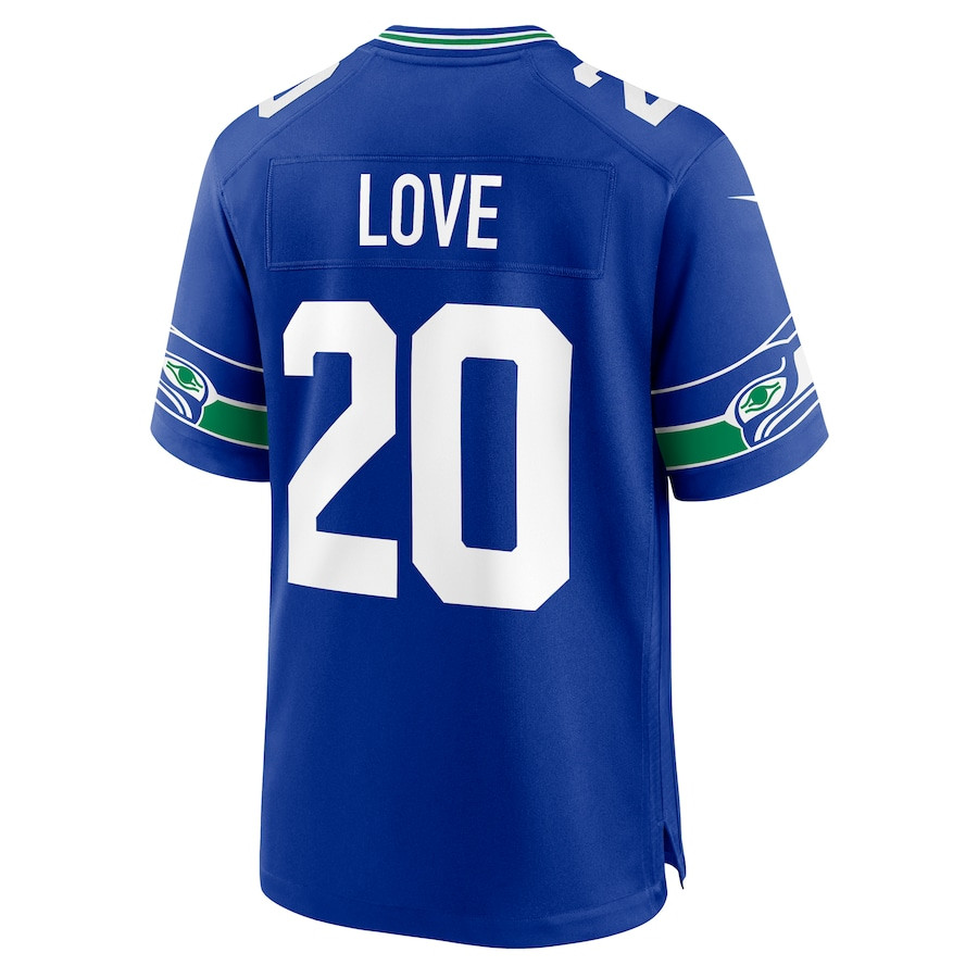 Julian Love 20 Seattle Seahawks Throwback Player Game Men Jersey - Royal JS1559 nicesnker - Image 3