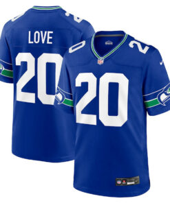 Julian Love 20 Seattle Seahawks Throwback Player Game Men Jersey - Royal JS1559 nicesnker