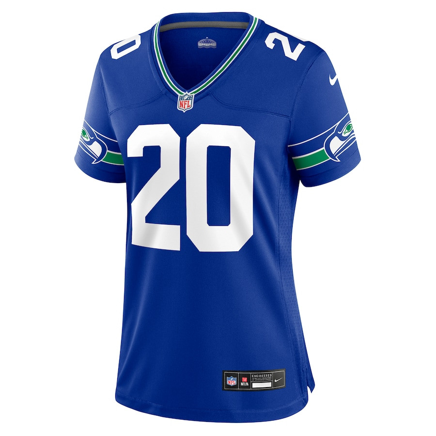 Julian Love 20 Seattle Seahawks Women's Throwback Player Game Jersey - Royal JS8225 nicesnker - Image 2