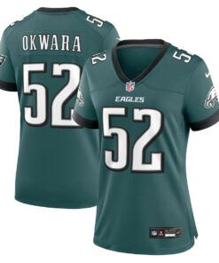 Julian Okwara 52 Philadelphia Eagles Women's Game Jersey - Midnight Green JS6548 nicesnker