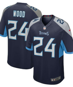 Julius Wood 24 Tennessee Titans Game Men Jersey - Navy JS1319 nicesnker