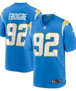 Justin Eboigbe 92 Los Angeles Chargers Team Game Men Jersey - Powder Blue JS7795 nicesnker