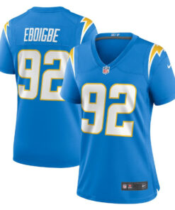 Justin Eboigbe 92 Los Angeles Chargers Women's Game Jersey - Powder Blue JS9280 nicesnker