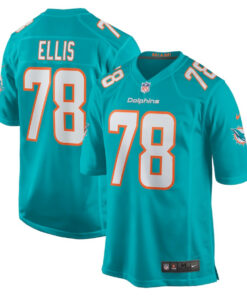 Justin Ellis 78 Miami Dolphins Game Men Jersey - Aqua JS9539 nicesnker