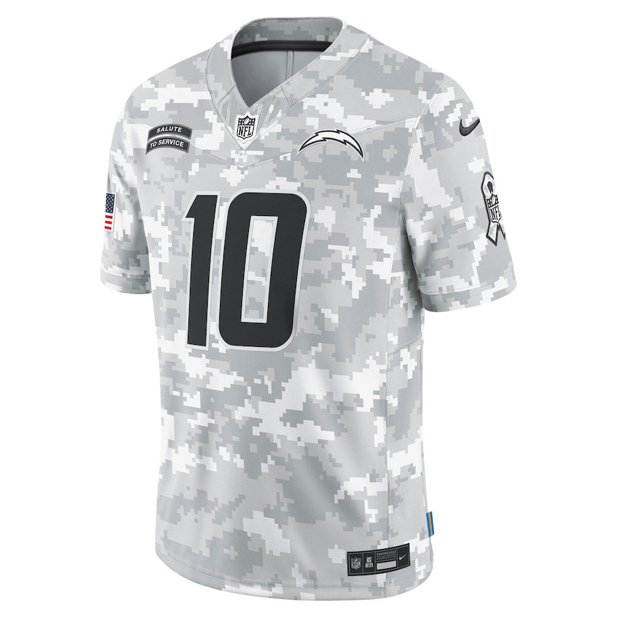 Justin Herbert 10 Los Angeles Chargers 2024 Salute to Service Limited Men Jersey - Arctic Camo JS8131 nicesnker - Image 2