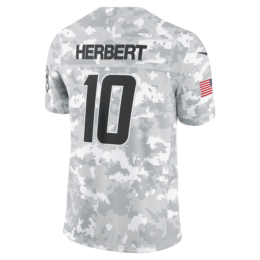 Justin Herbert 10 Los Angeles Chargers 2024 Salute to Service Limited Men Jersey - Arctic Camo JS8131 nicesnker - Image 3