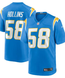 Justin Hollins 58 Los Angeles Chargers Game Men Jersey - Powder Blue JS9269 nicesnker
