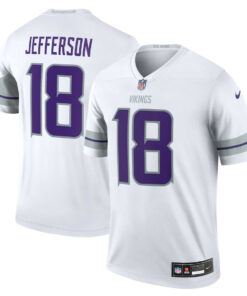 Justin Jefferson 18 Minnesota Vikings Alternate Legend Player Men Jersey - White JS6191 nicesnker