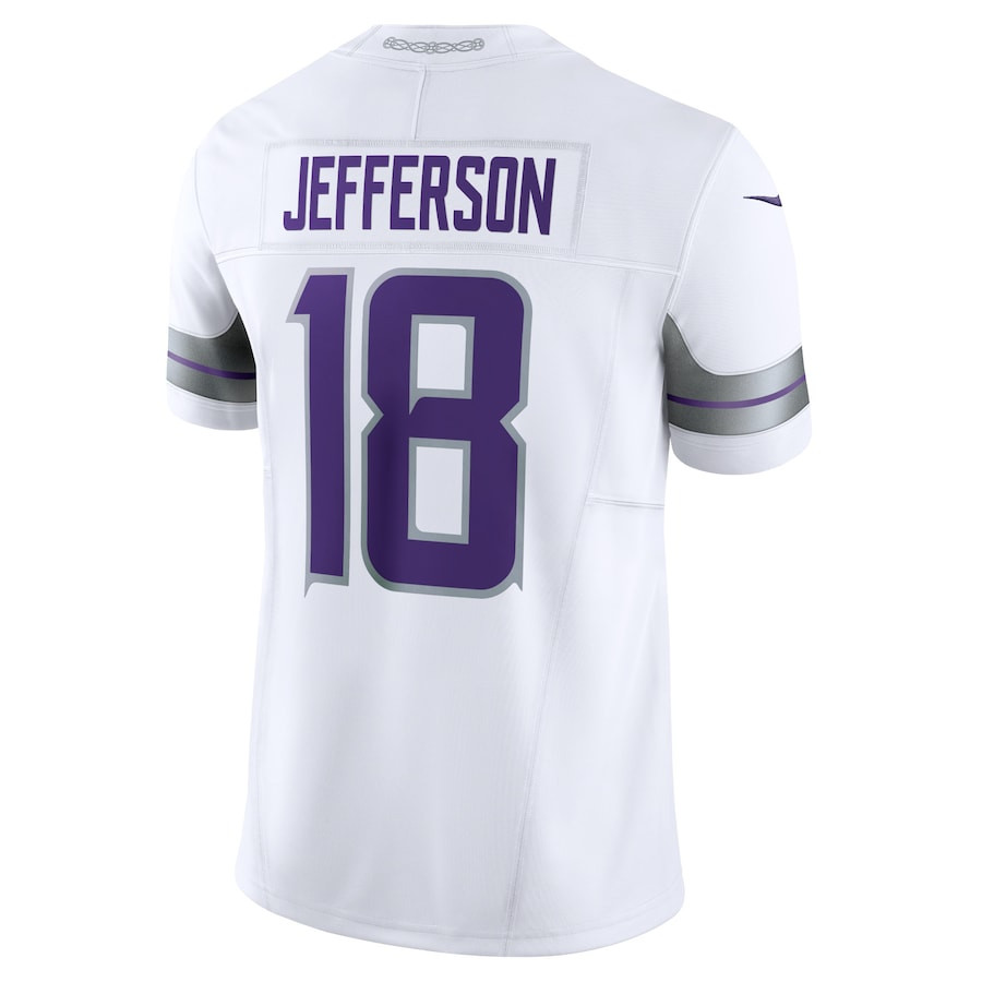 Justin Jefferson 18 Minnesota Vikings Alternate Vapor F.U.S.E. Limited Men Jersey - White JS3892 nicesnker - Image 3