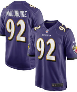 Justin Madubuike 92 Baltimore Ravens Men Game Jersey - Purple JS2092 nicesnker