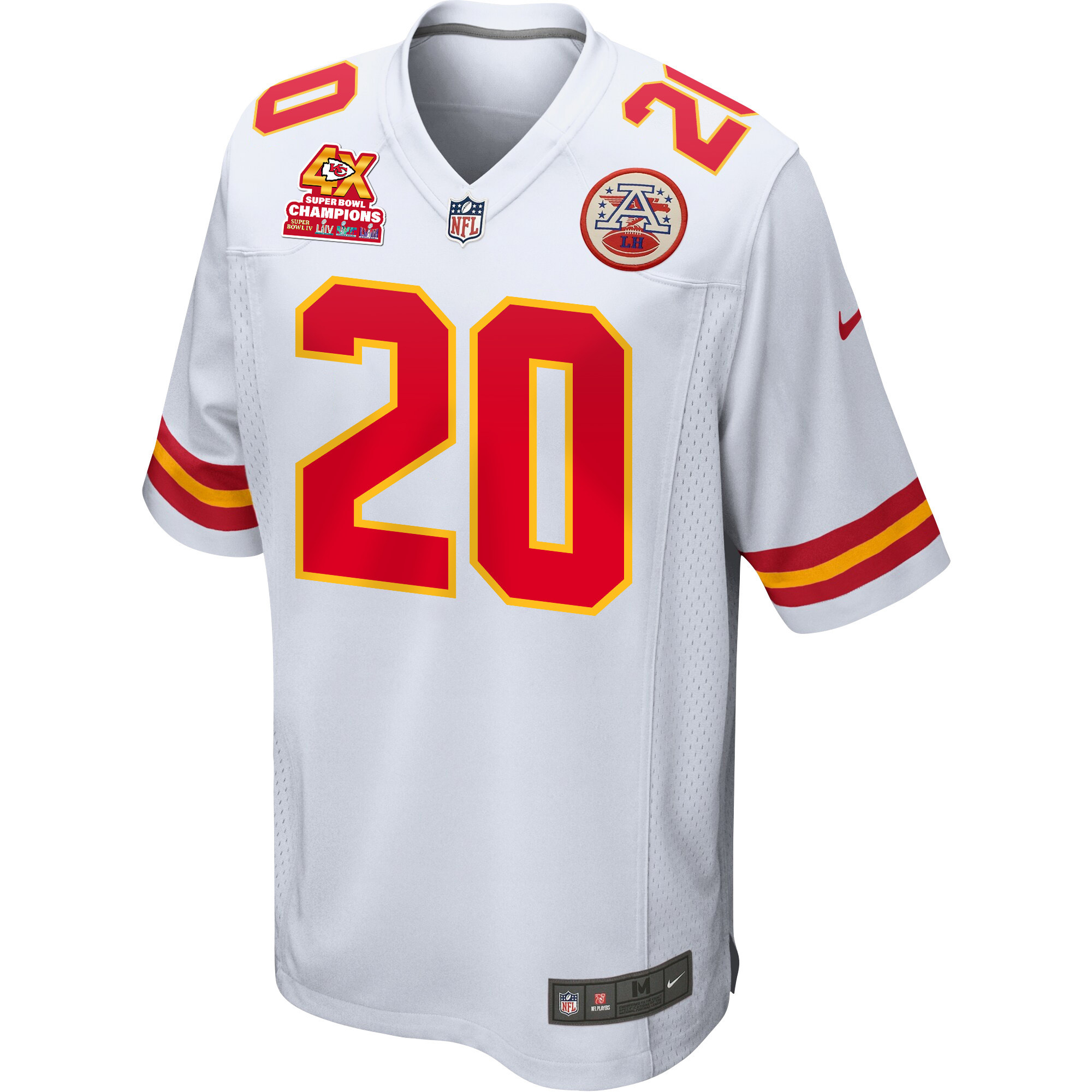 Justin Reid 20 Kansas City Chiefs Super Bowl LVIII Champions 4X Game Men Jersey - White JS8551 nicesnker - Image 2
