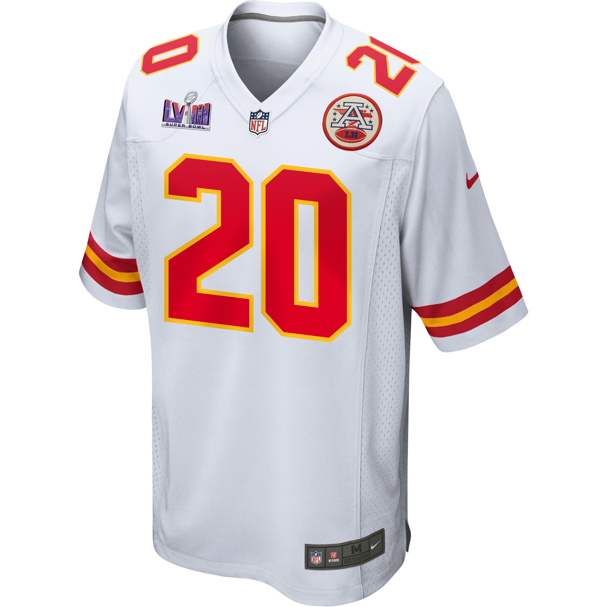 Justin Reid 20 Kansas City Chiefs Super Bowl LVIII Patch Game Men Jersey - White JS6045 nicesnker - Image 2