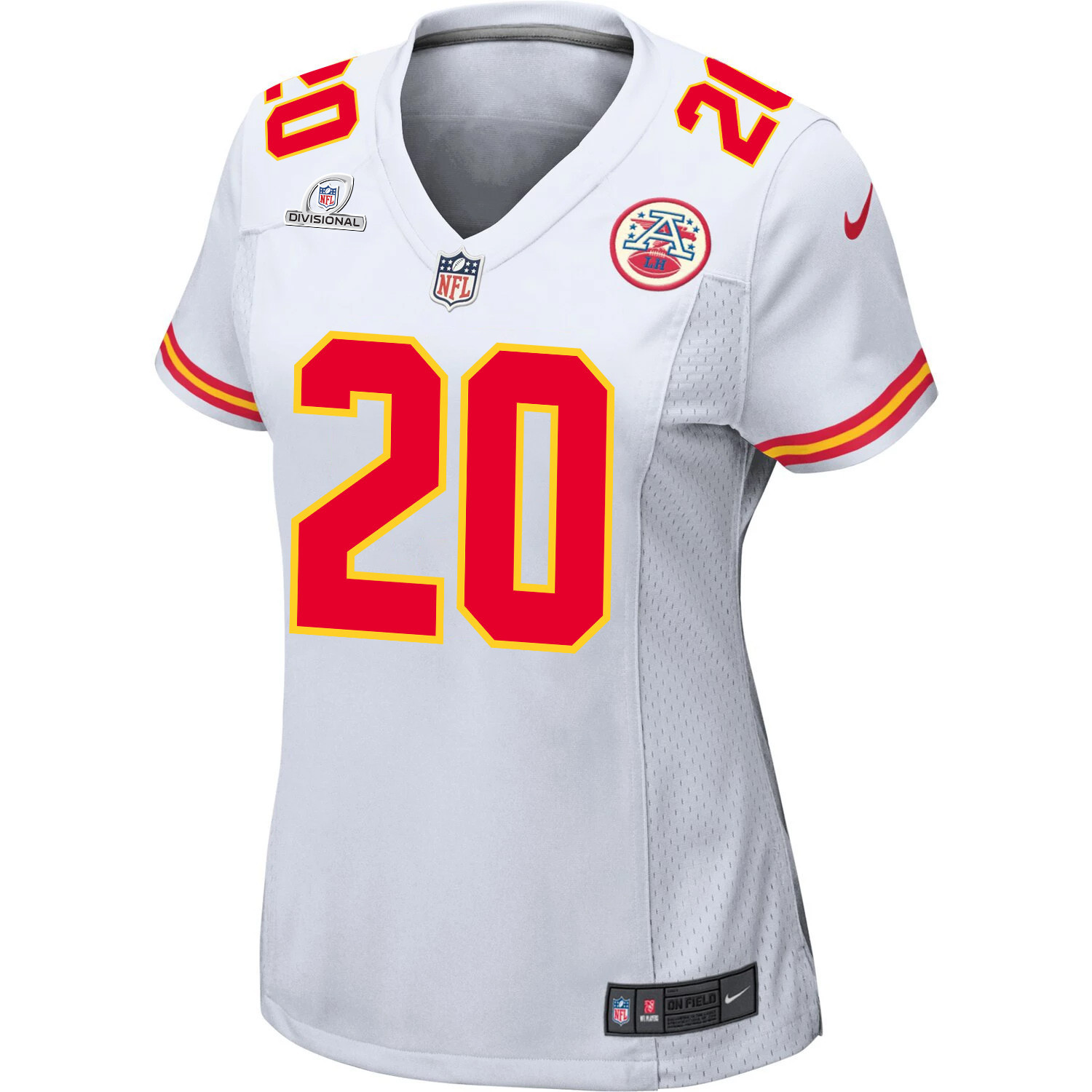 Justin Reid 20 Kansas City Chiefs Super Bowl LVIII Patch Game Women Jersey - White JS4481 nicesnker - Image 2