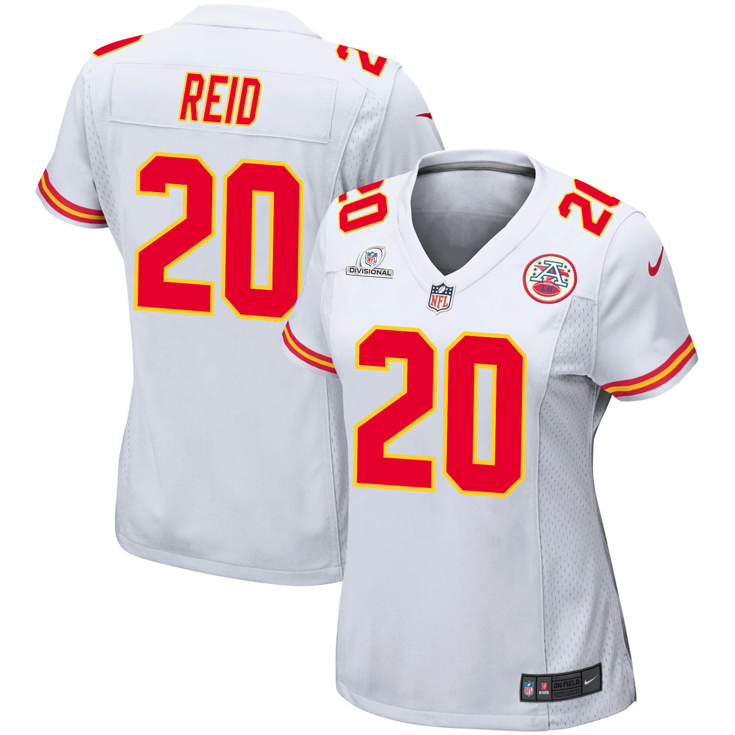 Justin Reid 20 Kansas City Chiefs Super Bowl LVIII Patch Game Women Jersey - White JS4481 nicesnker
