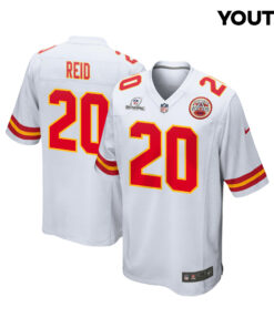 Justin Reid 20 Kansas City Chiefs Super Bowl LVIII Patch Game YOUTH Jersey - White JS4048 nicesnker