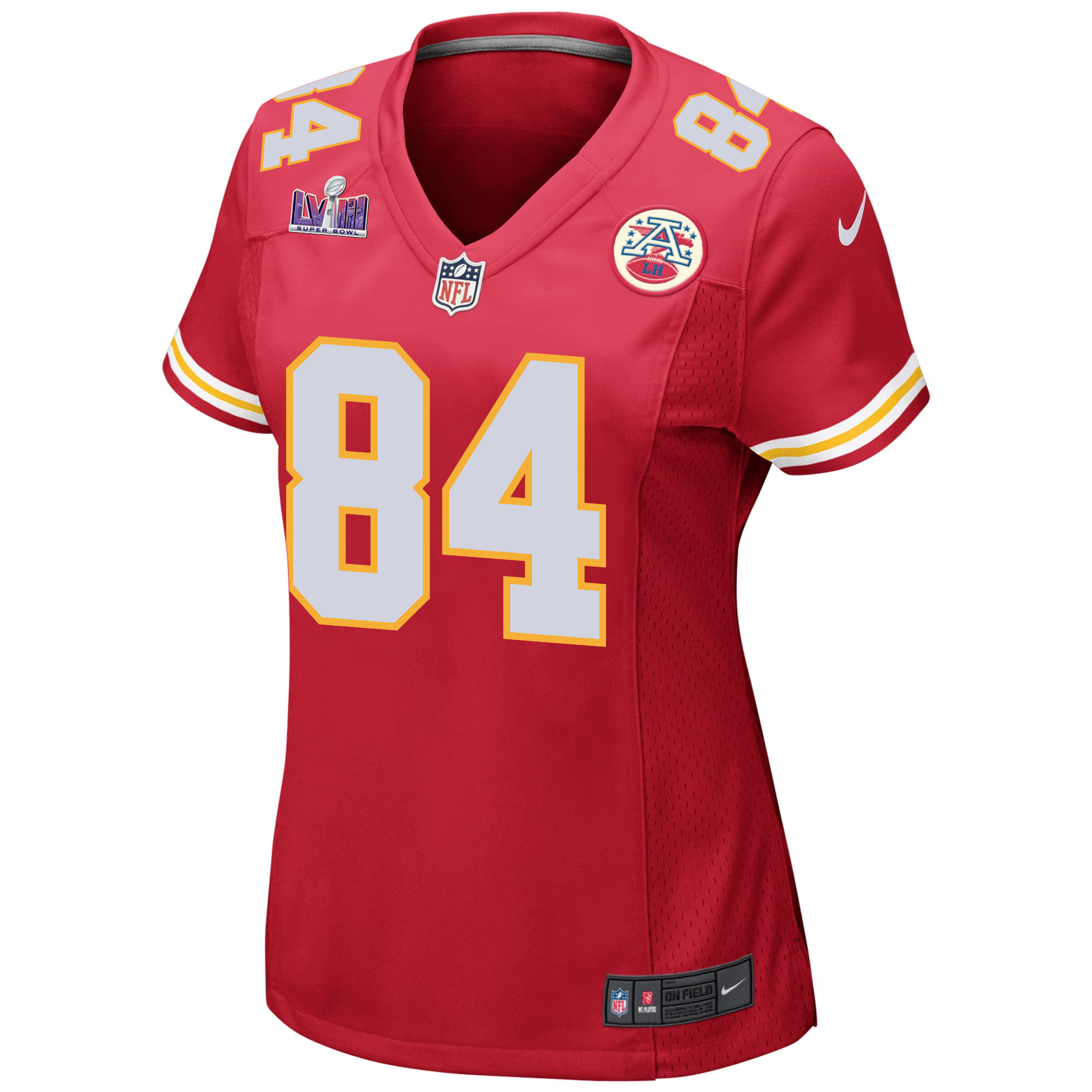 Justin Watson 84 Kansas City Chiefs Super Bowl LVIII Patch Game Women Jersey - Red JS9854 nicesnker - Image 2