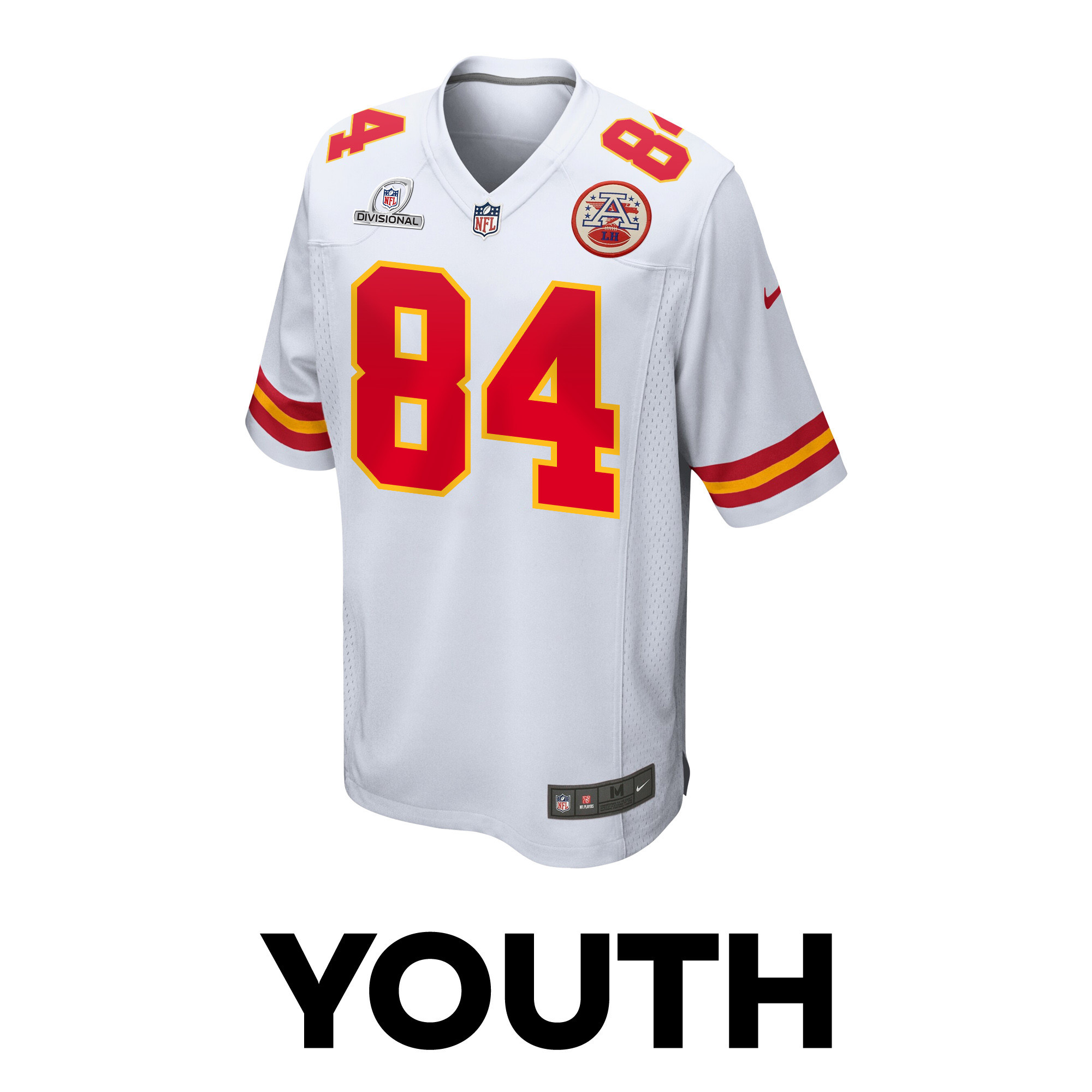 Justin Watson 84 Kansas City Chiefs Super Bowl LVIII Patch Game YOUTH Jersey - White JS9067 nicesnker - Image 2