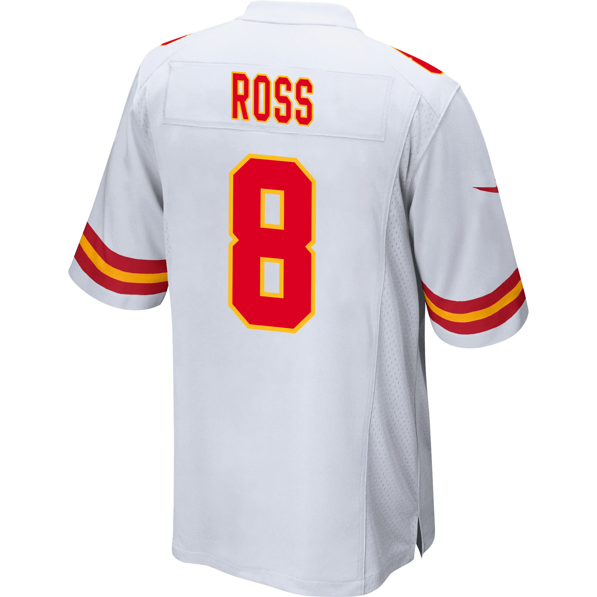 Justyn Ross 8 Kansas City Chiefs AFC Champions Patch Game Men Jersey - White JS5665 nicesnker - Image 3