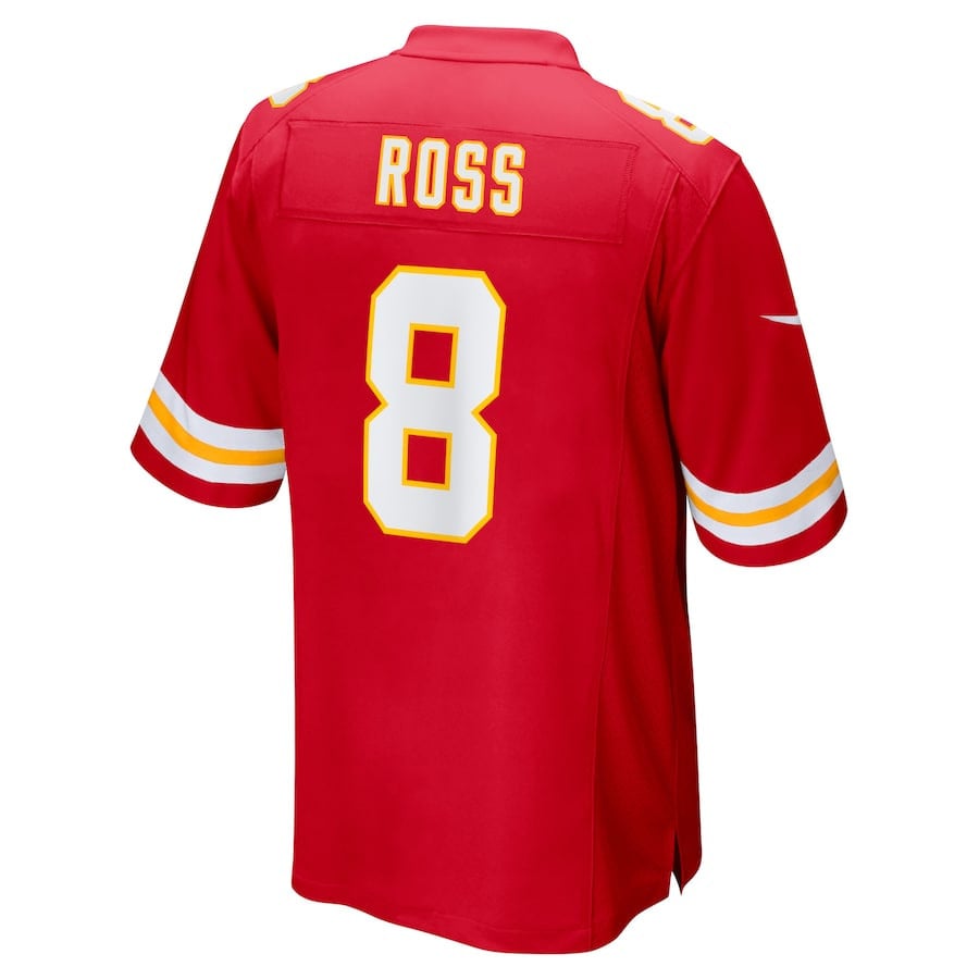 Justyn Ross 8 Kansas City Chiefs Men Home Game Jersey - Red JS3539 nicesnker - Image 3