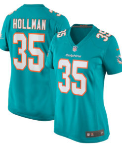 Ka'Dar Hollman 35 Miami Dolphins Women Home Game Jersey - Aqua JS4276 nicesnker