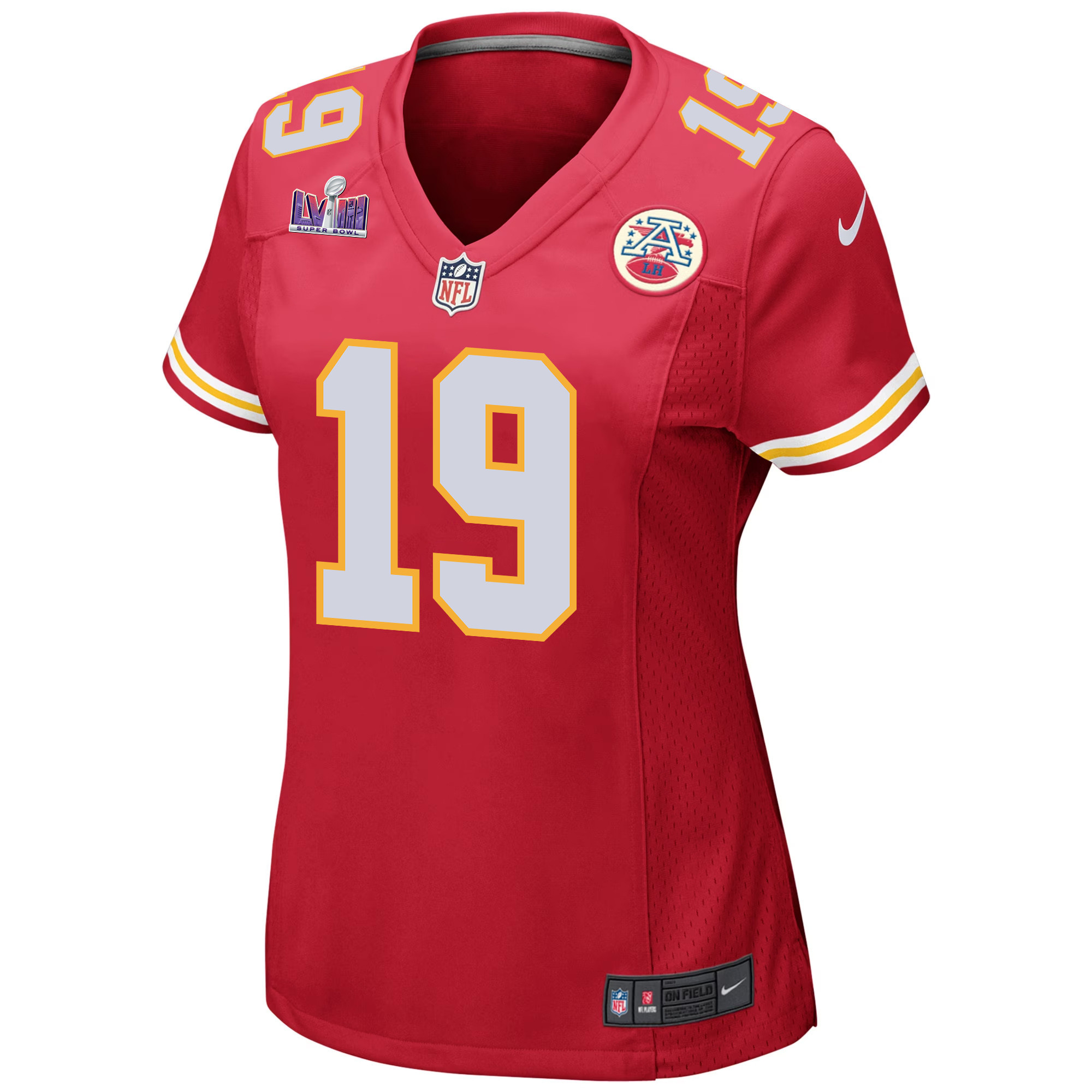 Kadarius Toney 19 Kansas City Chiefs Super Bowl LVIII Patch Game Women Jersey - Red JS4379 nicesnker - Image 2