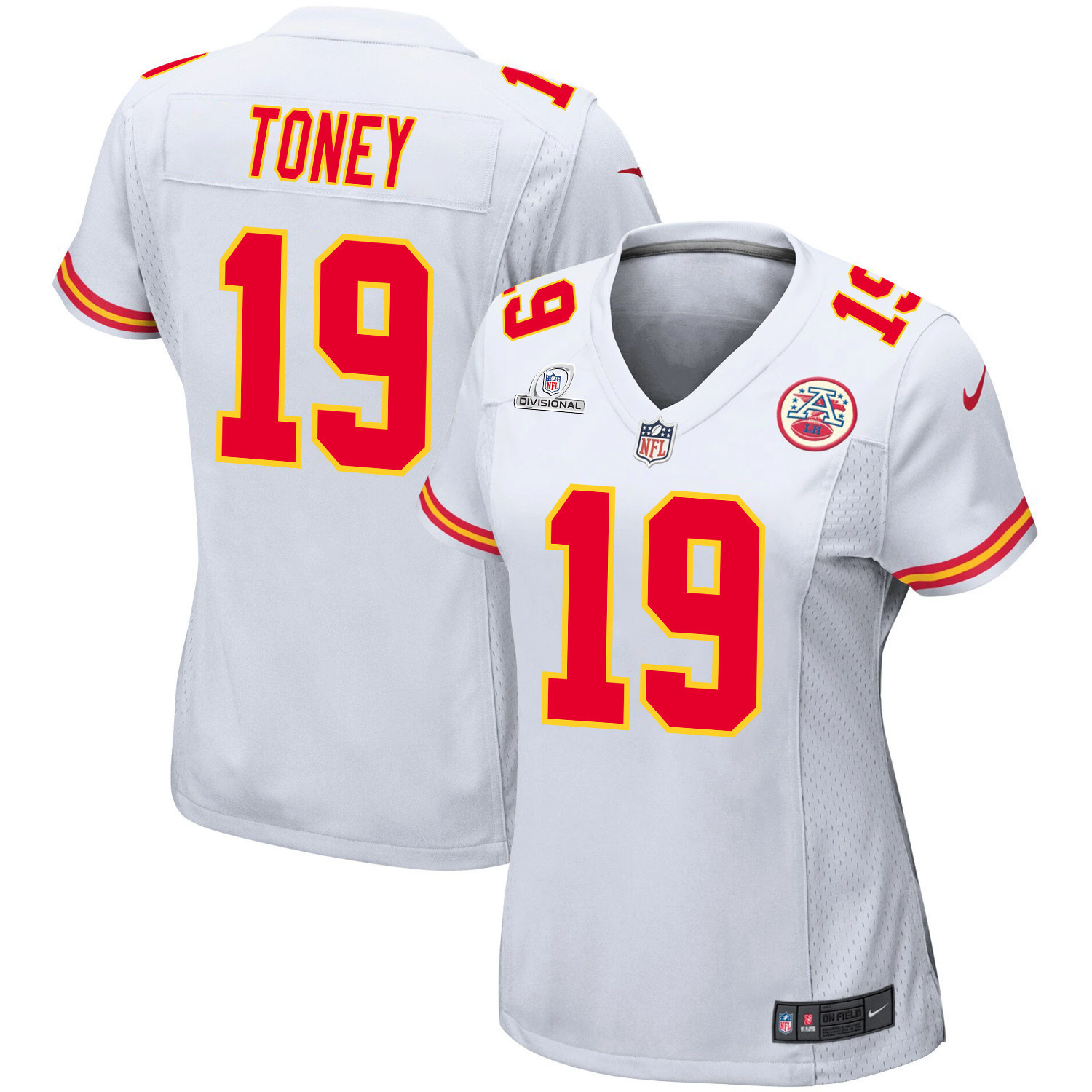 Kadarius Toney 19 Kansas City Chiefs Super Bowl LVIII Patch Game Women Jersey - White JS6435 nicesnker