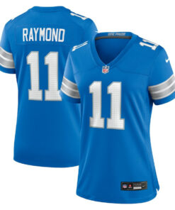 Kalif Raymond 11 Detroit Lions Women's Team Game Jersey - Blue JS5468 nicesnker