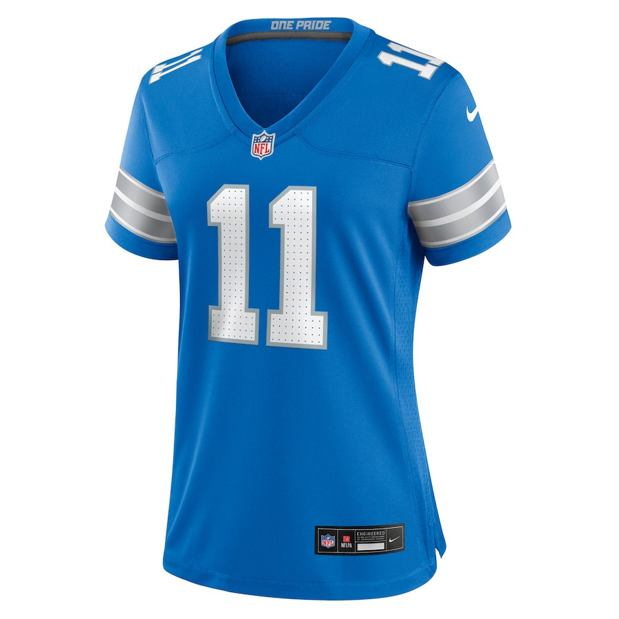 Kalif Raymond 11 Detroit Lions Women's Team Game Jersey - Blue JS5468 nicesnker - Image 2