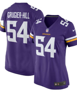 Kamu Grugier-Hill 54 Minnesota Vikings Women's Game Jersey - Purple JS8634 nicesnker